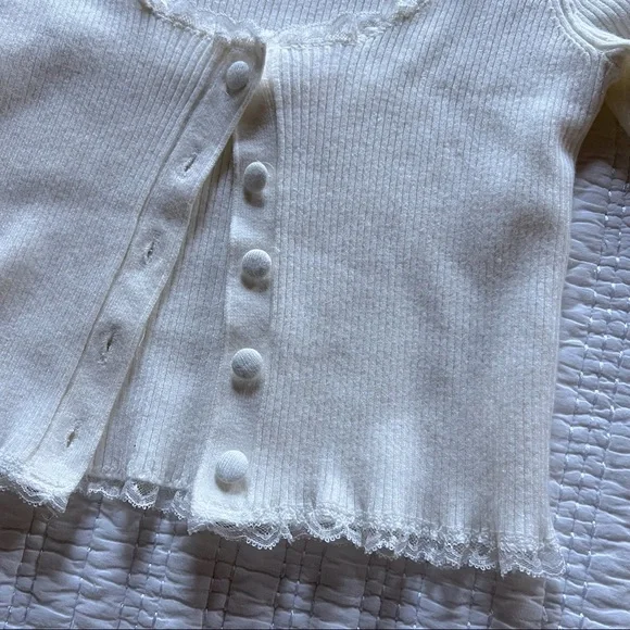 SOLD For love and lemons button cropped cardigan - Picture 6 of 10